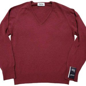 NWT Dalton Cashmere Maroon V-Neck Sweater - Mens S